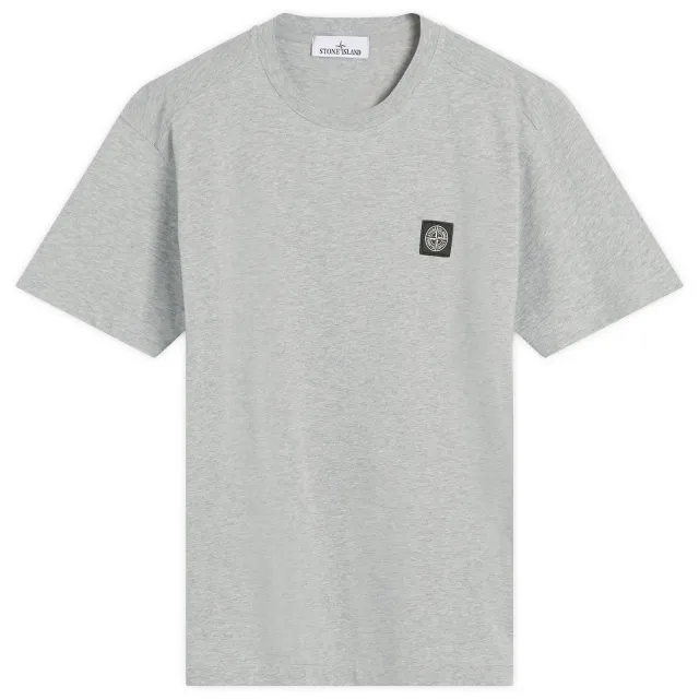 Stone Island Men's Patch Logo T-Shirt Melange Grey