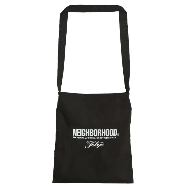 Neighborhood Men's Logo Shoulder Bag Black