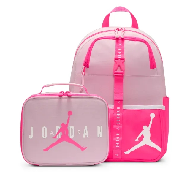 Nike Air Jordan Lunch Backpack Older Kids' Backpack (18L) and Lunch Bag (3L) - Pink