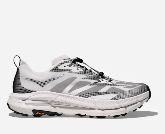 Hoka Stealth/Tech Mafate Speed 4 Lite Trail Shoes In White/Black