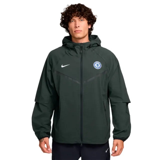 Nike Chelsea NSW Tech FZ Windrunner Woven Jacket - Dark Green - 2025-2026