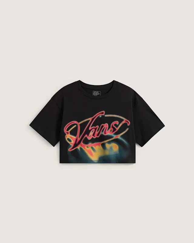 Vans - Afterburn Crop T-Shirt, Woman, Black