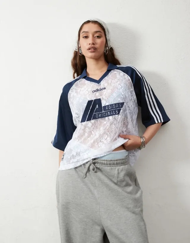 T-Shirt Adidas Originals Lace Jersey White Xs