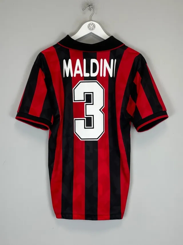 1993/94 AC MILAN MALDINI #3 HOME SHIRT (M) LOTTO | Cult Kits