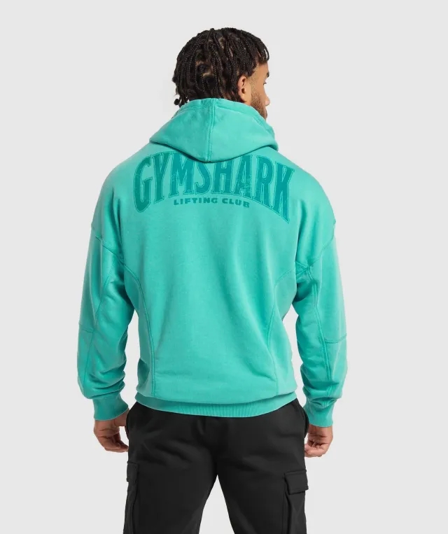  Heritage Washed Hoodie - Capri Blue