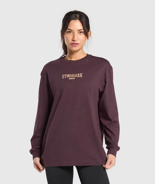  Collegiate Lifestyle Long Sleeve Top - Depth Purple