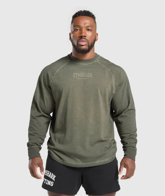  Heavyweight Long Sleeve T-Shirt - Strength Green
