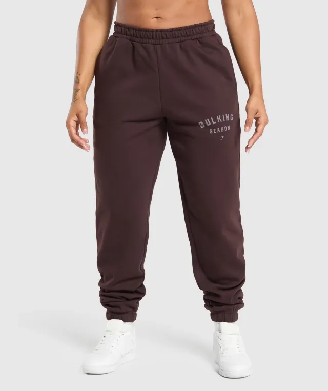  Bulking Season Brushed Joggers - Heritage Brown