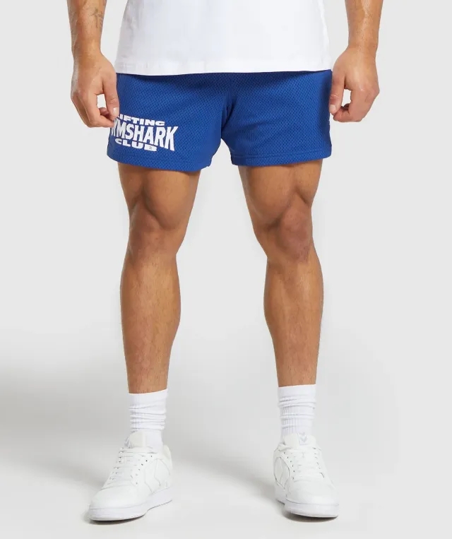  Lifting Club Mesh 5" Shorts - Wave Blue