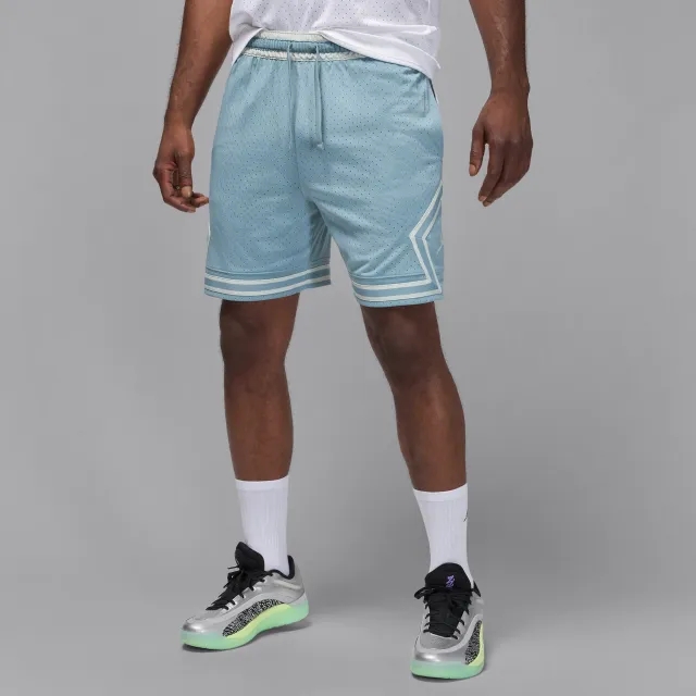 Nike Jordan Sport Men's Dri-FIT Mesh Diamond Shorts - Grey - Recycled Polyester
