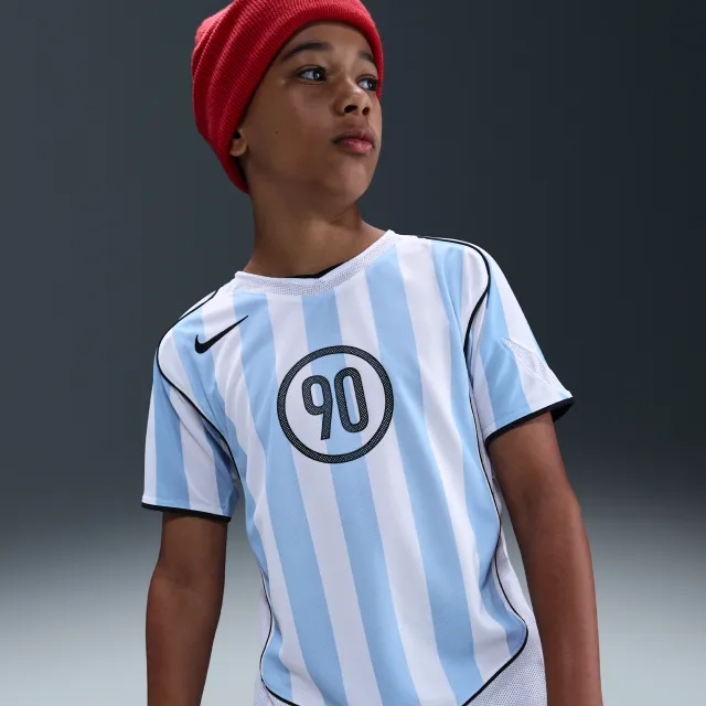 Nike Total 90 Older Kids' Dri-FIT Football Shirt - Blue - Sustainable Materials