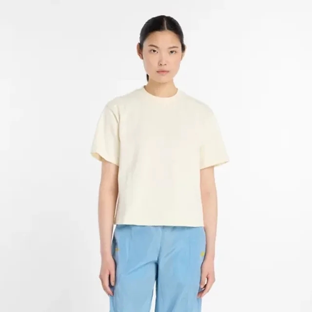 New Balance Women's NB Grey T-shirt in Beige Cotton