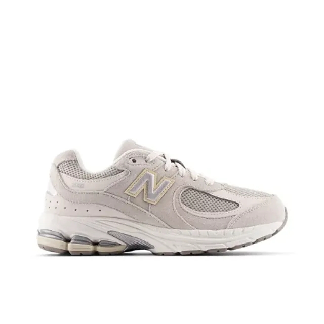New Balance Kids' 2002 in Grey/Beige Leather