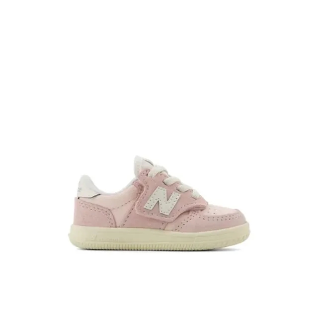 New Balance Infants' T500 in White/Pink Synthetic