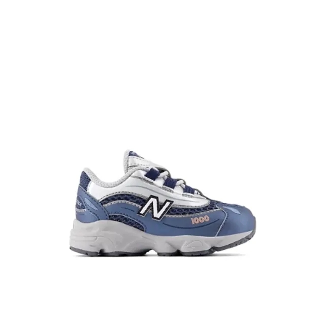New Balance Infants' 1000 BUNGEE LACE in Blue/Grey Synthetic