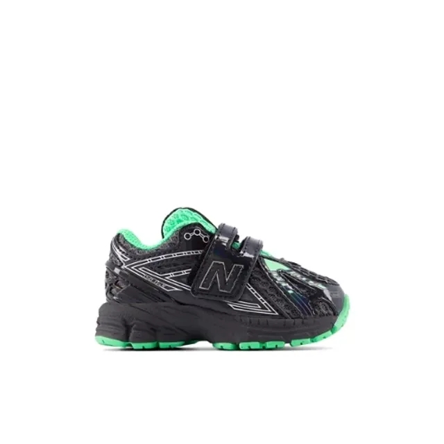 New Balance Infants' 1906 HOOK & LOOP in Black/Green Synthetic