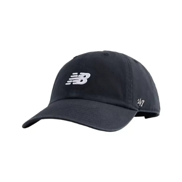New Balance Unisex '47 Clean Up Hat in Black Cotton Twill