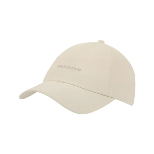 New Balance Women's 6 Panel Linear Logo Hat in Beige Polyester