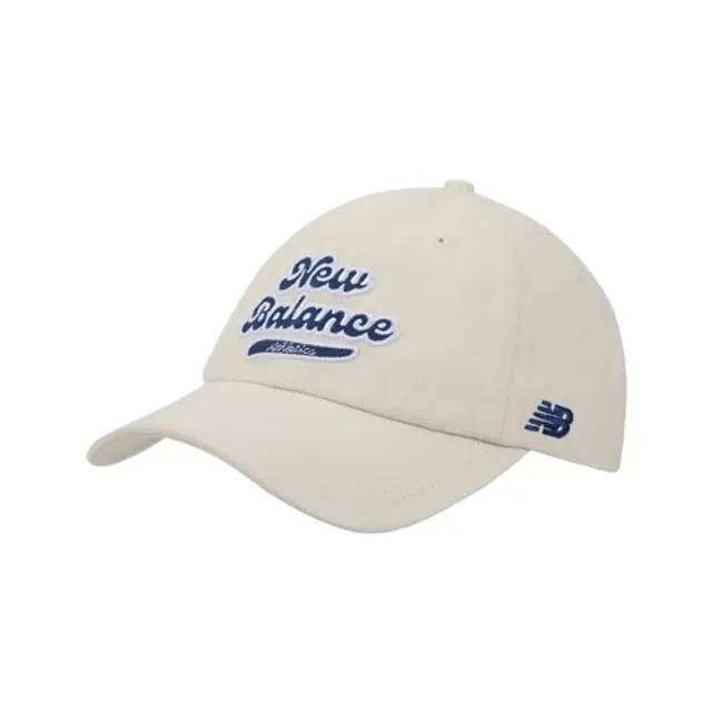New Balance Unisex 6 Panel Women's Athletics Legacy Hat in White Cotton