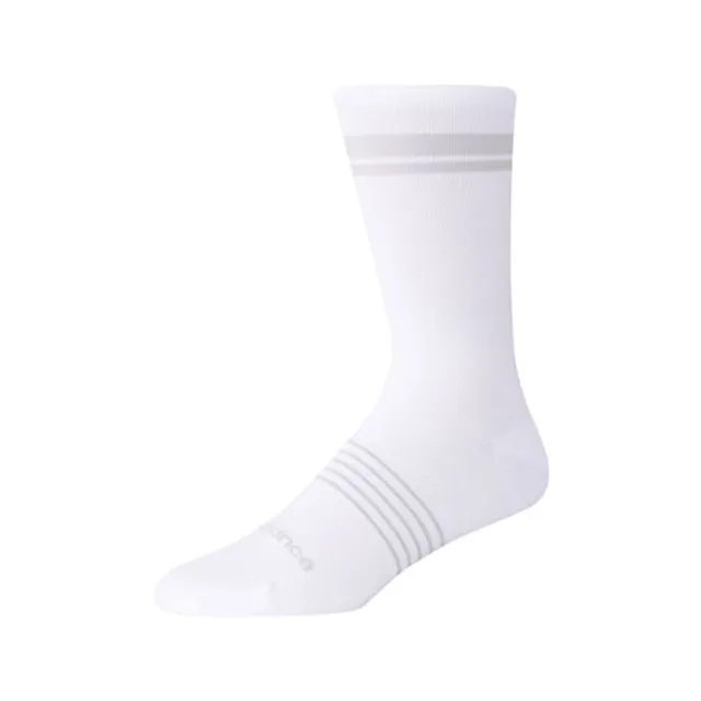 New Balance Unisex Pro Run Crew Socks 1 Pair in White Nylon