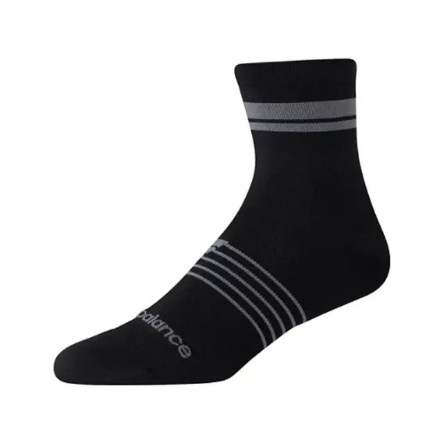 New Balance Unisex Pro Run QTR Socks 1 Pair in Black Nylon