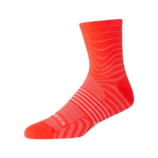 New Balance Unisex Pro Run QTR Socks 1 Pair in Red Nylon