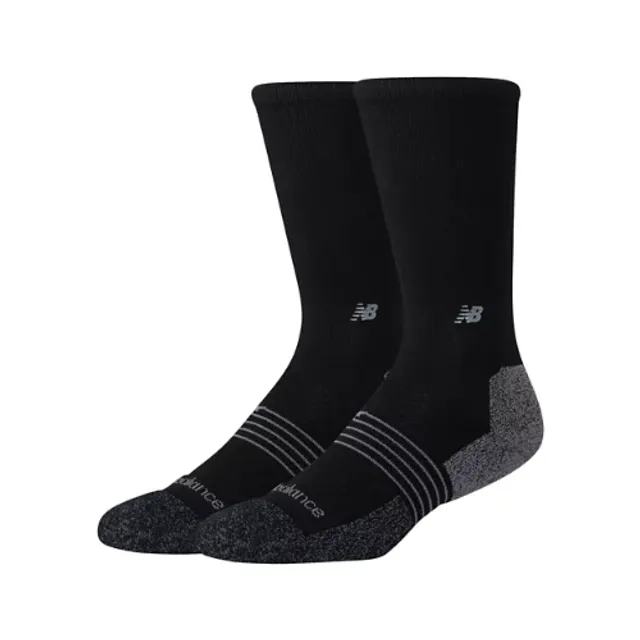 New Balance Unisex Pro Training Cushion Crew Socks 2 Pack in Black Nylon