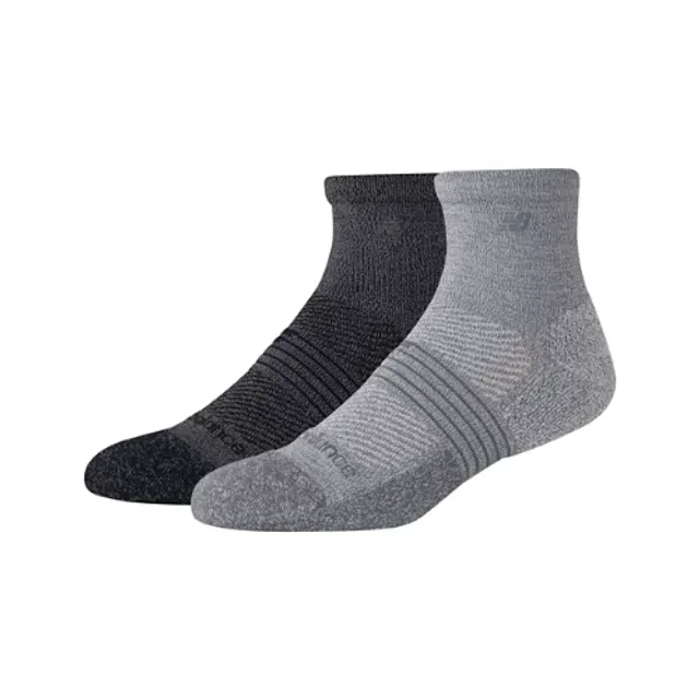 New Balance Unisex Pro Training QTR Socks 2 Pack Nylon
