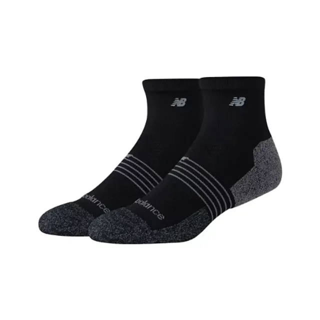 New Balance Unisex Pro Training QTR Socks 2 Pack in Black Nylon