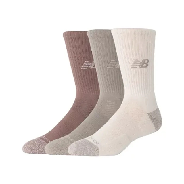 New Balance Unisex Active Crew Socks 3 Pack Polyester