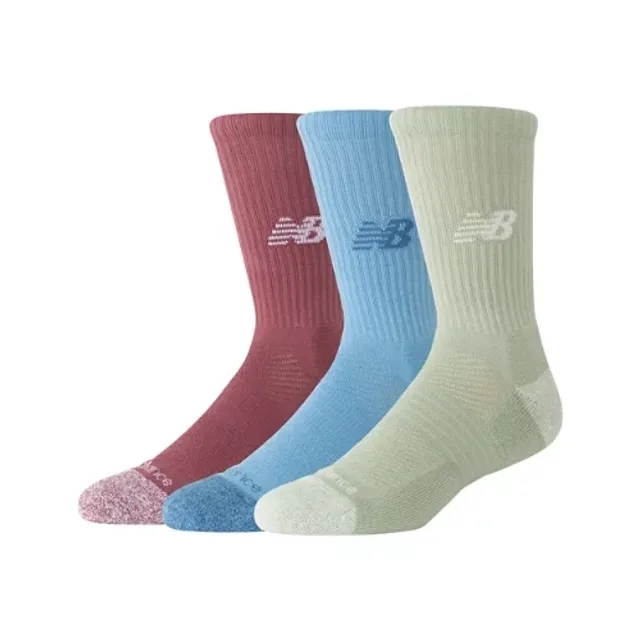 New Balance Unisex Active Crew Socks 3 Pack Polyester