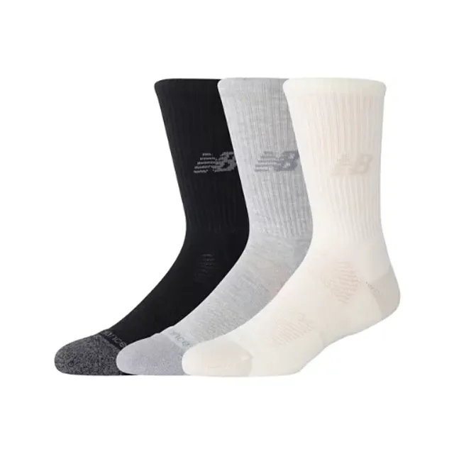 New Balance Unisex Active Crew Socks 3 Pack Polyester