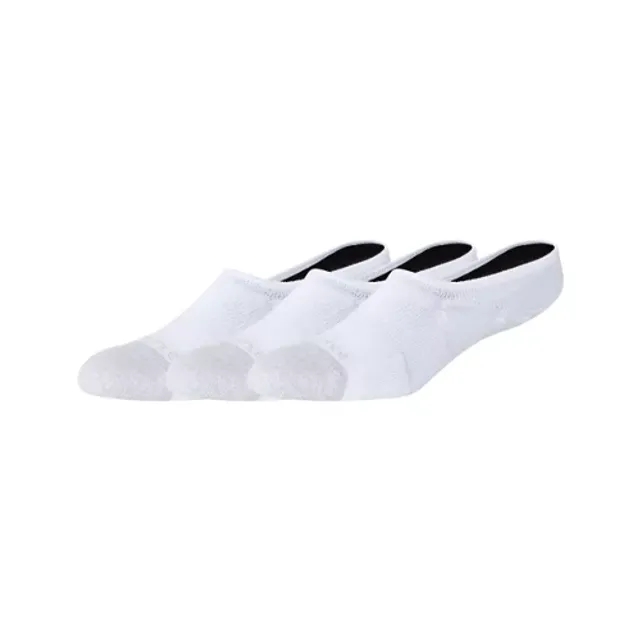 New Balance Unisex Active Invisible Socks 3 Pack in White Polyester