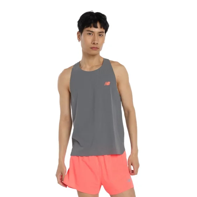 New Balance Men's Athletics Tank in Grey Poly Knit