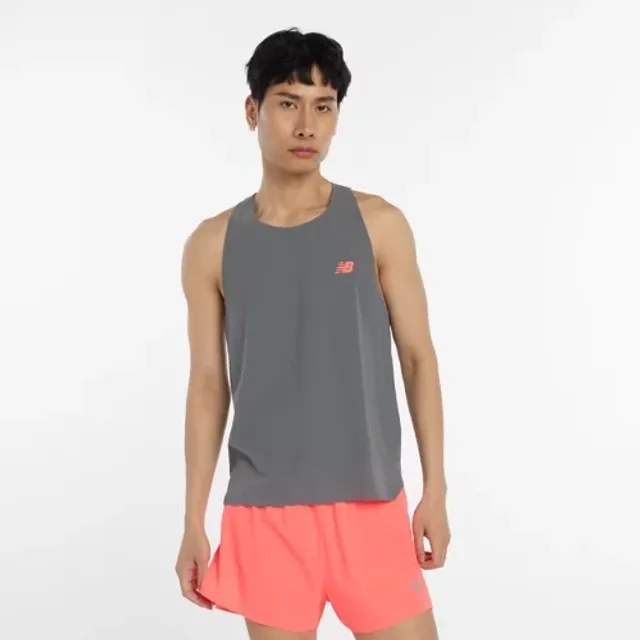 New Balance Men's Race Day Ultra Light Singlet in Red Polywoven