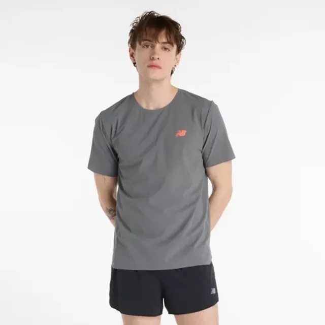 New Balance Men's Race Day Ultra Light T-Shirt in Red Polywoven