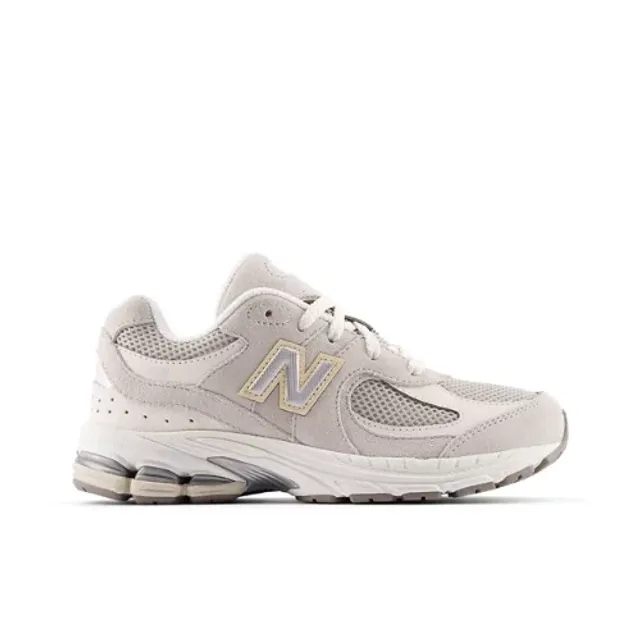 New Balance Kids' 2002 in Grey/Beige Leather