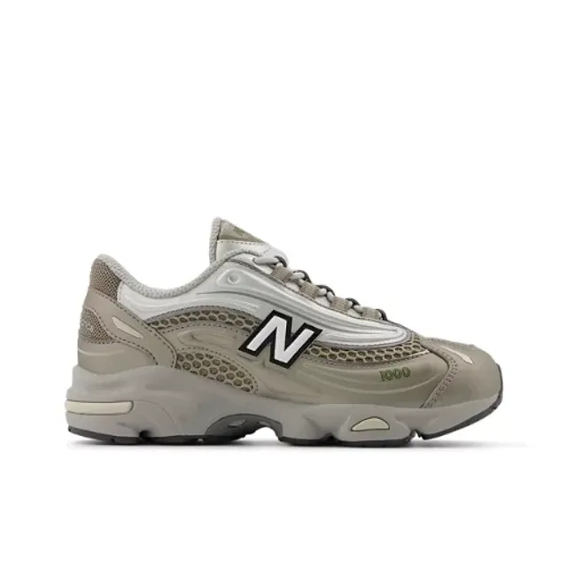 New Balance Kids' 1000 BUNGEE LACE in Brown/Grey Synthetic
