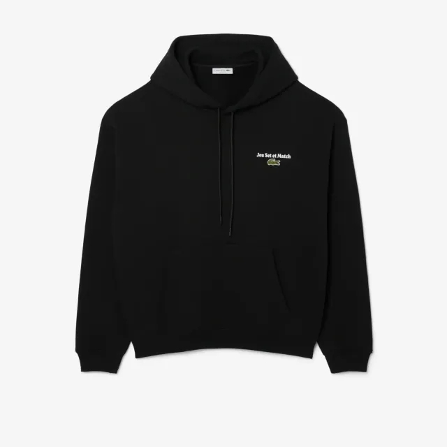 Lacoste Multi Print Fleece Hoodie - Noir