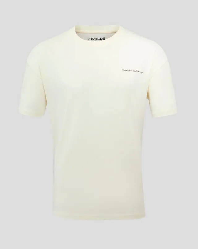Castore Oracle Red Bull Racing Unisex Heritage Script T-shirt - Egret