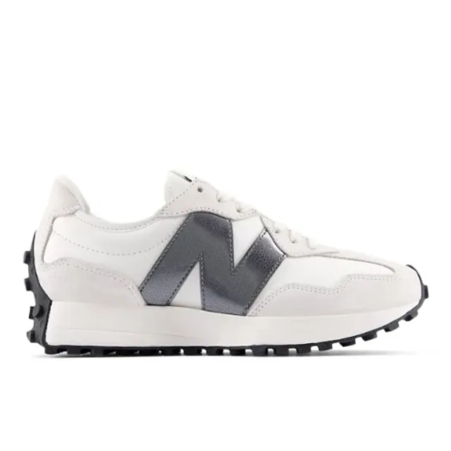 New Balance Women's 327 in White/Grey Synthetic