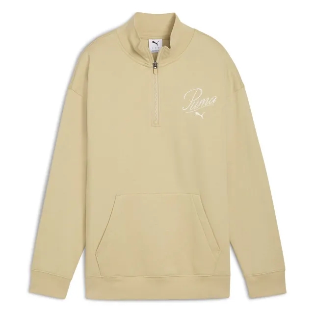 Puma Ess Script Relaxed Half Zip Sweatshirt