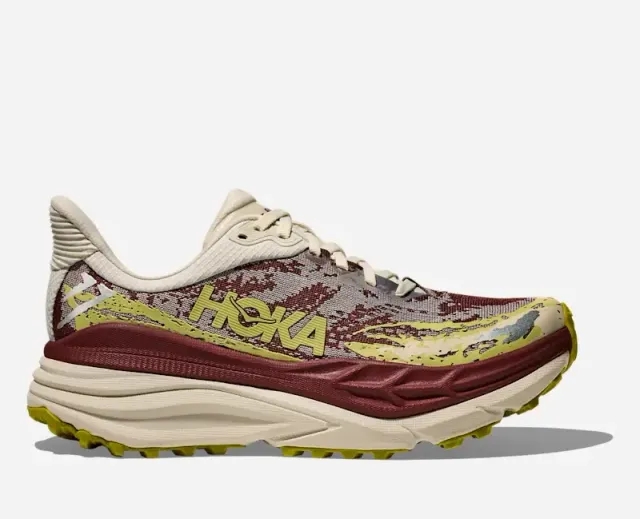 Hoka Women's Stinson 7 Trail Shoes In Truffle Salt/Dark Cedar