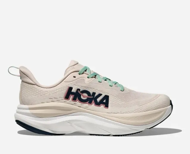 Hoka Women's Skyflow Road Running Shoes In Rose Cream/Alabaster
