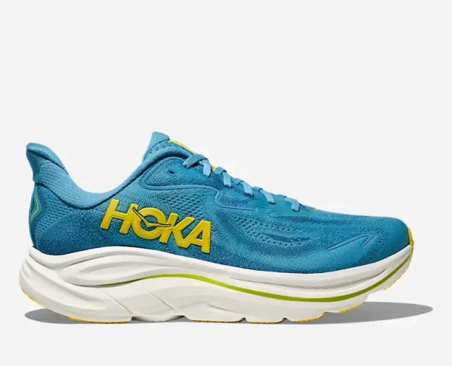 Hoka Men's Clifton 10 Road Running Shoes In Alpine Blue/Foggy Night
