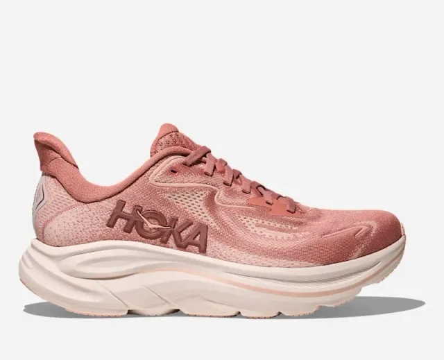 Hoka Women's Clifton 10 Road Running Shoes In Blush/Rose Latte