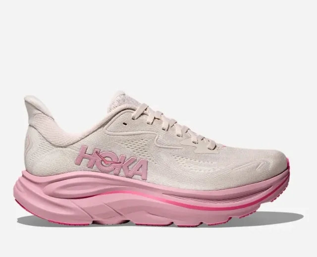 Hoka Women's Clifton 10 Road Running Shoes In Rose Cream/Dried Rose