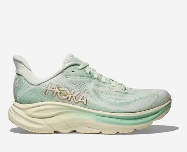 Hoka Women's Clifton 10 Road Running Shoes In Sea Glass/Jadeite