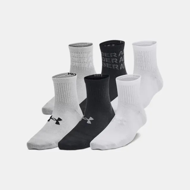 Under Armour  Essential Kids' 6-Pack Q Under Armour rter Socks Black / Black / Mod Gray M