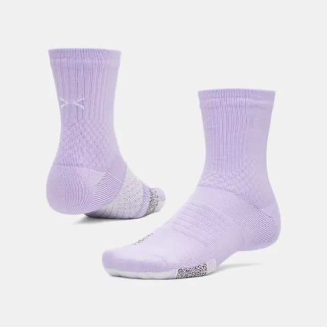 Curry ArmourDry™ Playmaker Unisex Mid-Crew Socks Transparent / Halo Gray / Transparent L